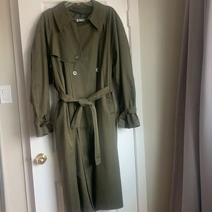 Vintage Yves Saint Laurent Olive Trench Coat